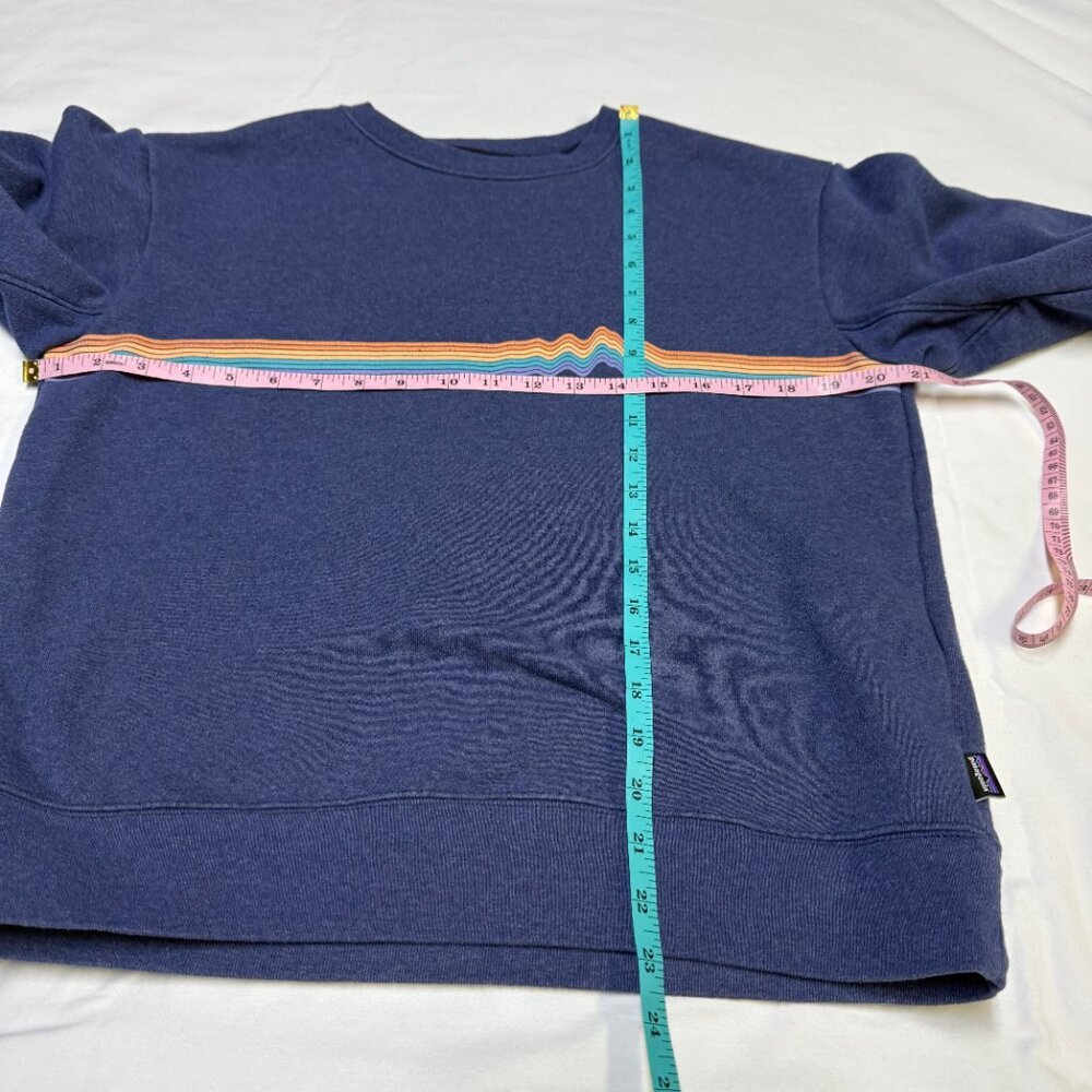 Patagonia Women’s Ridge Rise Uprisal Crew Medium Blue Graphic‎ EUC - Picture 8 of 9